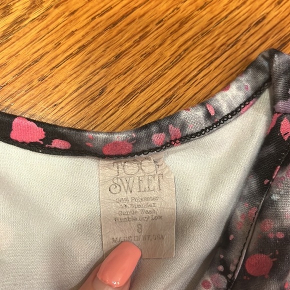 Too Sweet Girl’s Splatter Dress Size 8 - Picture 2 of 4